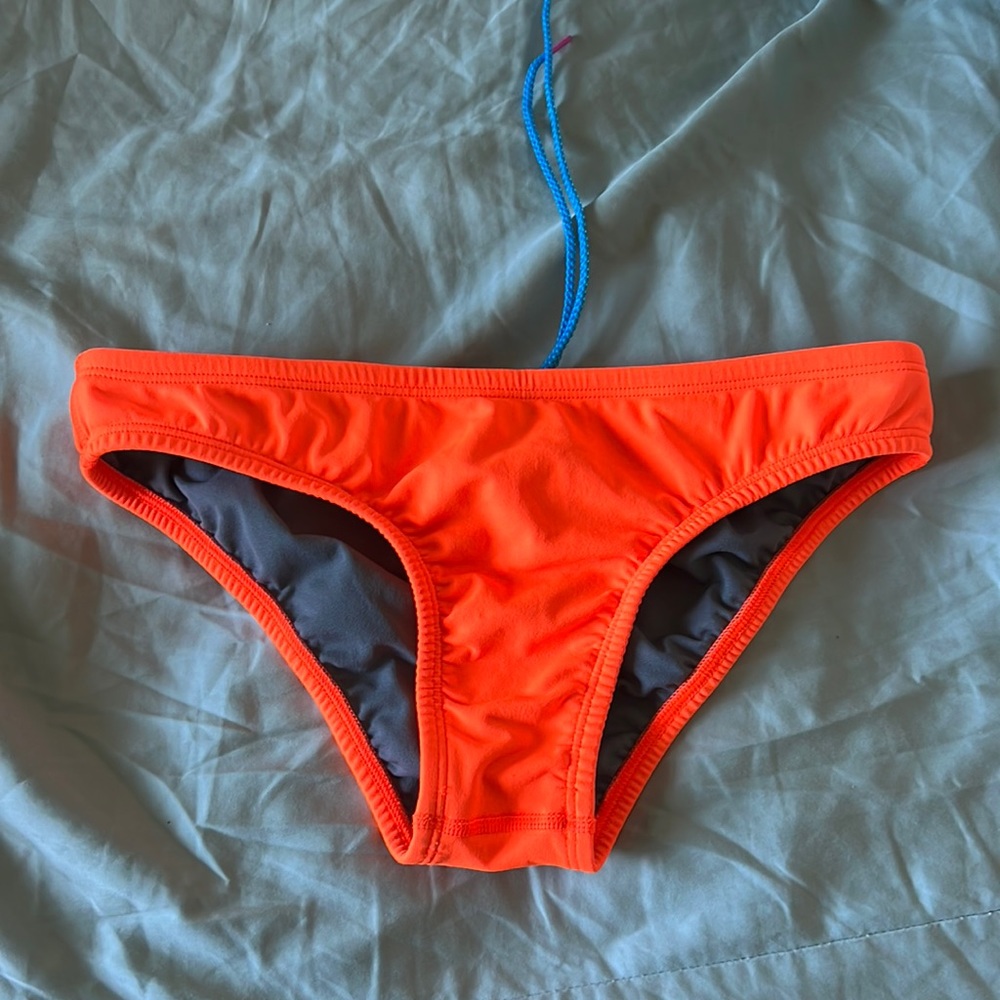 Jolyn, Bright orange Andy drawstring swimsuit bottoms
